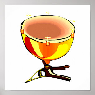 Póster Tympani con imagen del gráfico de los