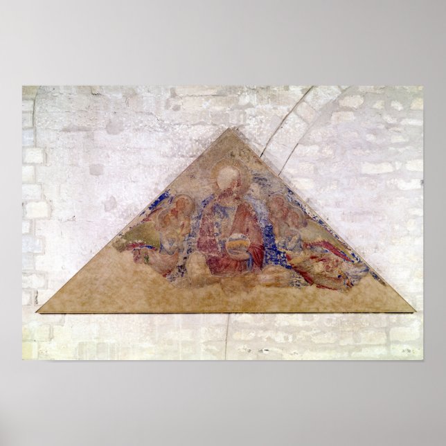 Póster Tympanum representando la Bendición del Salvador,  (Frente)