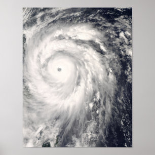 Póster Typhoon Jangmi off Taiwan and the Philippines