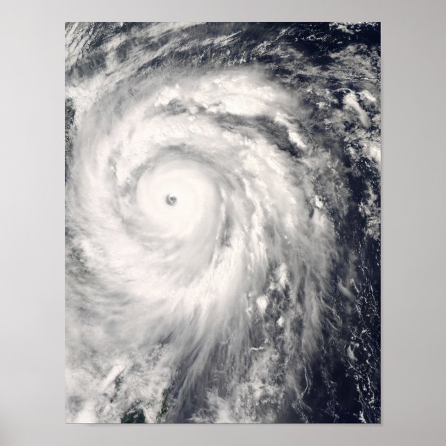 Póster Typhoon Jangmi off Taiwan and the Philippines (Frente)