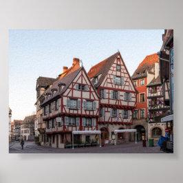 Póster Typical houses in Colmar