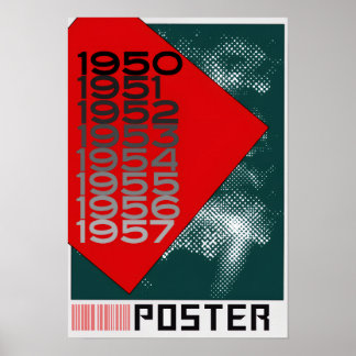 Póster Typography Poster Modern Retro Art Mid-Century