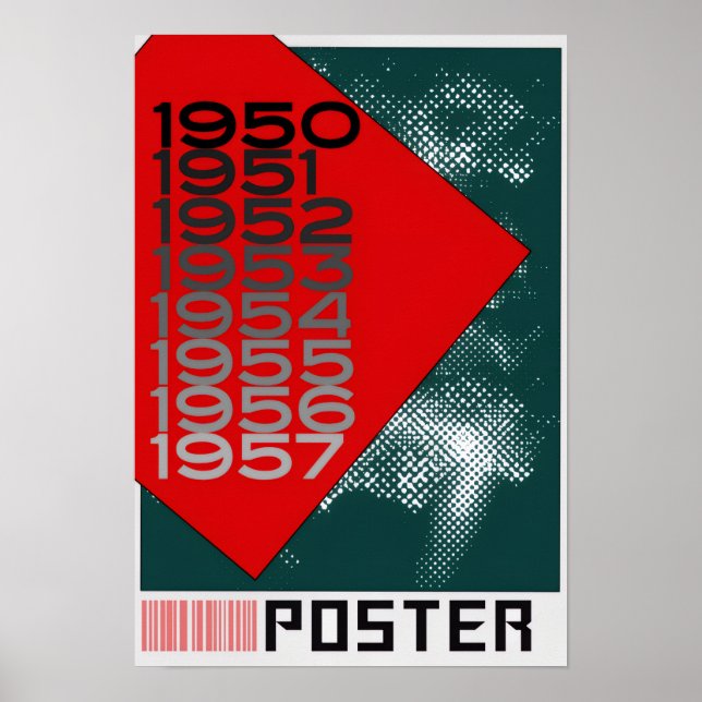 Póster Typography Poster Modern Retro Art Mid-Century (Frente)