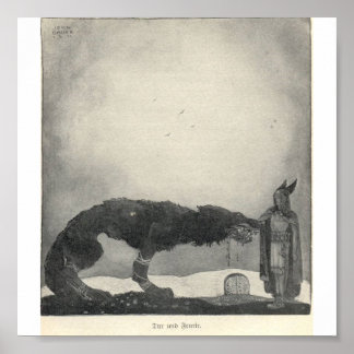 Póster Tyr und Fenrir