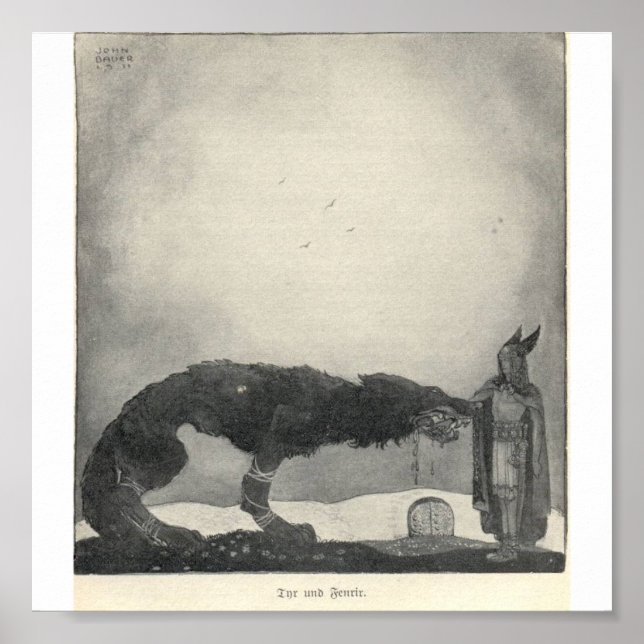 Póster Tyr und Fenrir (Frente)