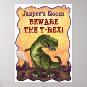 Póster Tyrannosaurus Rex Writing Stuff