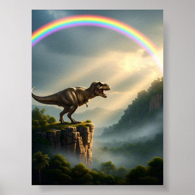 Póster Tyrannosaurus T-Rex Rainbow Poster (Frente)