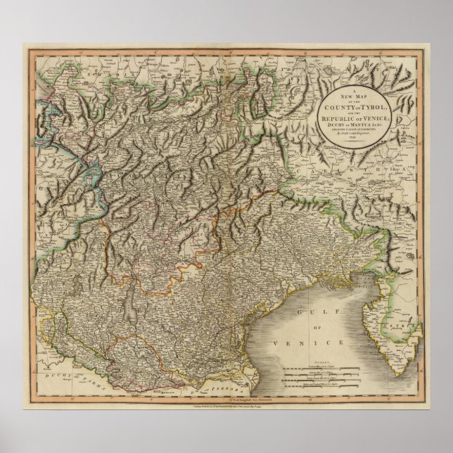 Póster Tyrol, Venice, Mantua (Frente)