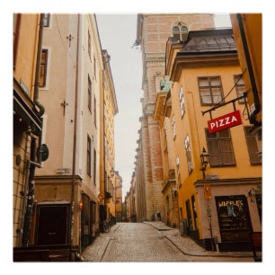 Póster Tyska Brinken, Gamla Stan, Ciudad Vieja, Estocolmo