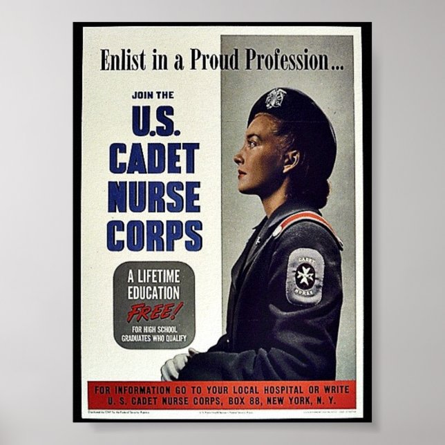 Póster U.S. Cadet Nurse Corps (Frente)