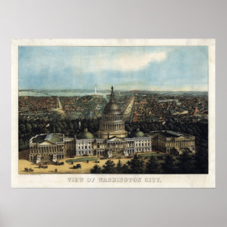 Póster U.S. Capitol, 1871 (Sachse) BigMapBlog.com