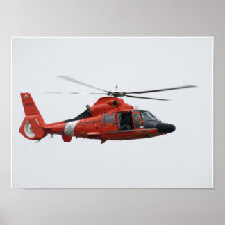 Póster U.S. Coast Guard HH-65C Dauphin.