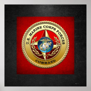 Póster U.S. El Cuerpo del Marines fuerza el comando