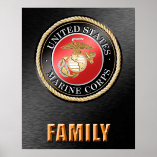 Póster U.S. Familia del Cuerpo del Marines