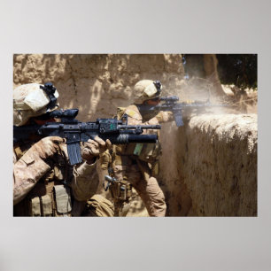 Póster U.S. Infantes de marina en la provincia de Helmand
