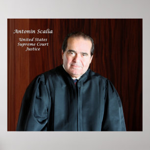 Póster U.S. Juez del Tribunal Supremo Antonin Scalia