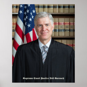 Póster U.S. Juez del Tribunal Supremo Neil Gorsuch