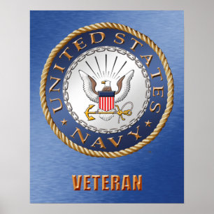 Póster U.S. Poster del veterano de la marina de guerra