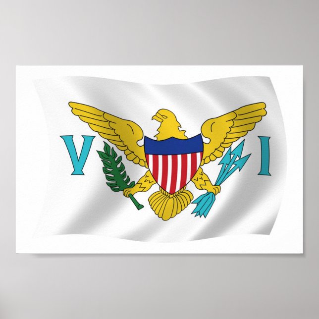 Póster U.S. Virgin Islands Flag Poster Print (Frente)