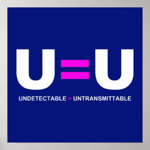 Póster U=U VIH Indetectable es igual a intransmisible