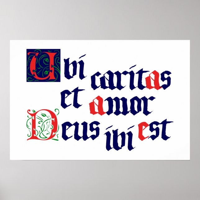 Póster Ubi Caritas (Frente)