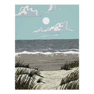 Póster Ubicación de playa de verano