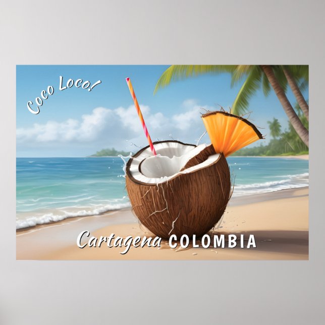 Póster Ubicación personalizada Coco Loco (Frente)