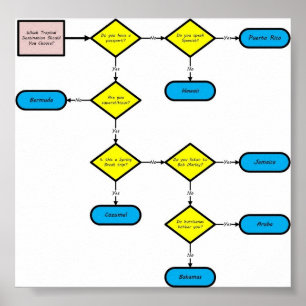 Póster Ubicación tropical - Diagrama de flujo