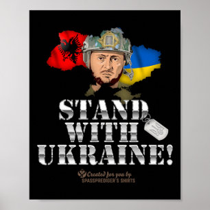 Póster Ucrania Alnia Volodymyr Zelenskyy Apoya a Ucrania