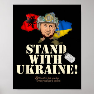 Póster Ucrania Alnia Zelenskyy Apoya a Ucrania