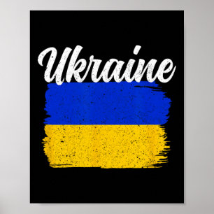 Póster Ucrania Apoyo Ucrania Bandera Libertad Solidaridad