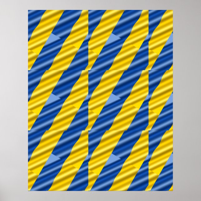 Póster Ucrania azul y amarilla inspiró la guerra de paz c (Frente)