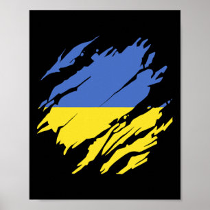Póster Ucrania Bandera Ucraniana Orgullo Raíces Patrimoni
