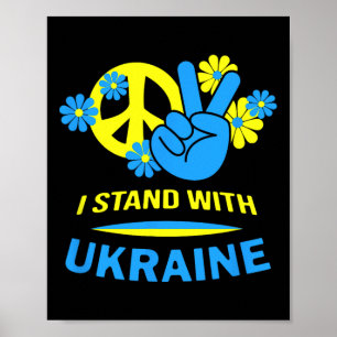 Póster Ucrania Bandera Ucraniana Paz En Ucrania Me Pongo