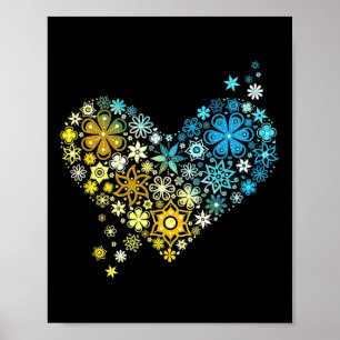 Póster Ucrania Corazón Amor Paz Esperanza Primavera Flore