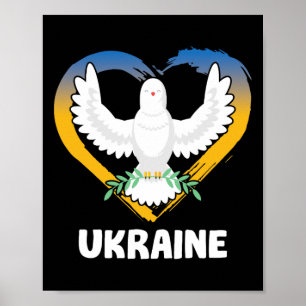 Póster Ucrania Cosaco ucraniano Kiev Patria Corazón Palom