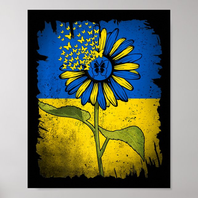 Póster Ucrania de la vieja Ucrania de la mariposa del gir (Frente)