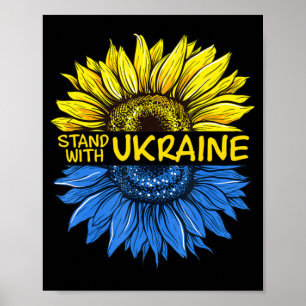 Póster Ucrania del girasol estoy con Ucrania
