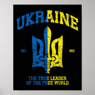 Póster Ucrania El Líder Del Mundo Libre Vintage Ucrai