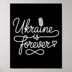 Póster Ucrania es para siempre - Corazón patriótico ucran