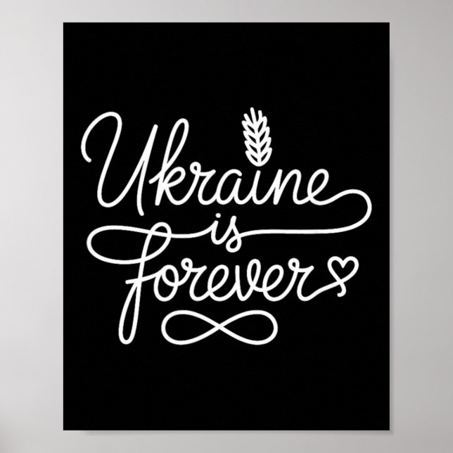 Póster Ucrania es para siempre - Corazón patriótico ucran (Frente)