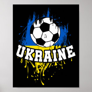 Póster Ucrania Fútbol Ucraniano Fútbol Ucrania Futbol