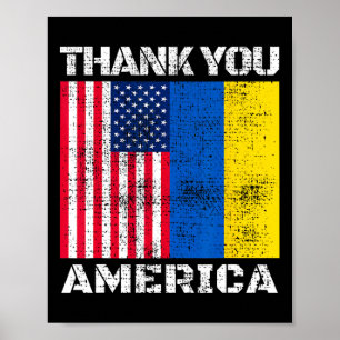 Póster Ucrania Gracias América Apoyo Americano 1