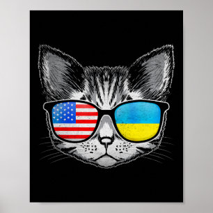 Póster Ucrania La bandera de los Estados Unidos desata el