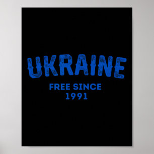 Póster Ucrania Libre Desde 1991 Militares Ucranianos