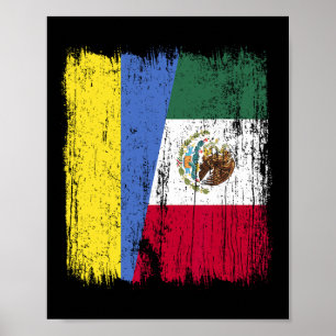 Póster Ucrania México Media Bandera Herencia ucraniana me
