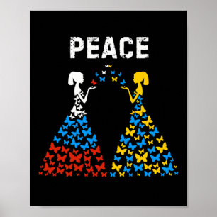 Póster Ucrania Rusia Paz Detener Guerra 