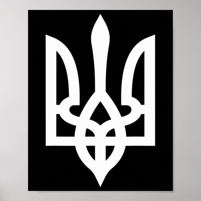 Póster Ucrania Tryzub (Frente)