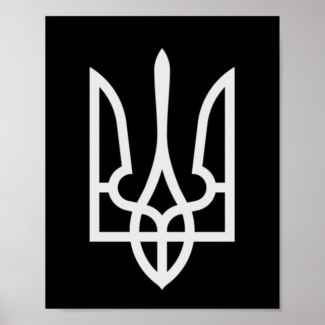 Póster Ucrania Tryzub (Frente)