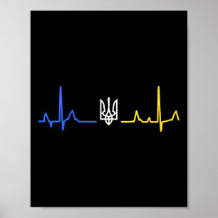 Póster Ucrania Tryzub Tridente Zelensky Bandera Ucraniana